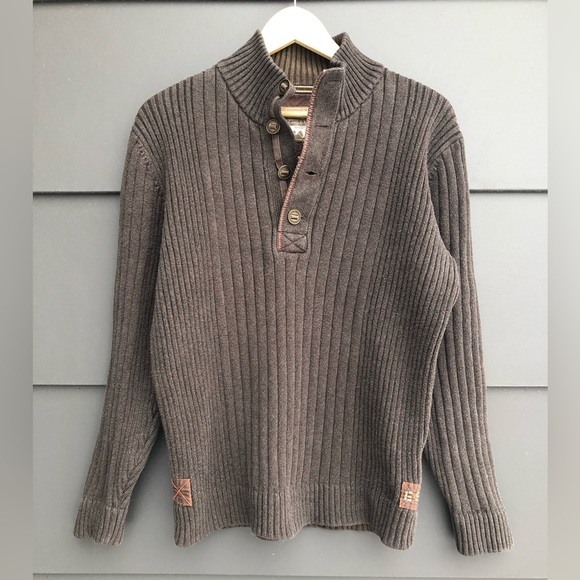 Eddie Bauer Other - Vintage Eddie Bauer Men’s Rib Cotton Sweater - dark brown - M